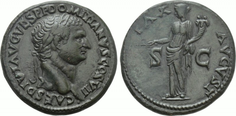 DOMITIAN (Caesar, 69-81). Sestertius. Rome.

Obv: CAES DIVI AVG VESP F DOMITIA...