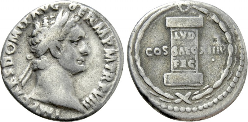 DOMITIAN (81-96). Denarius. Rome. Saecular Games issue.

Obv: IMP CAES DOMIT A...