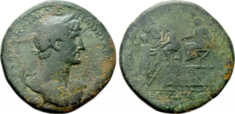 HADRIAN (117-138). Sestertius. Rome. 

Obv: IMP CAESAR TRAIANVS HADRIANVS AVG....