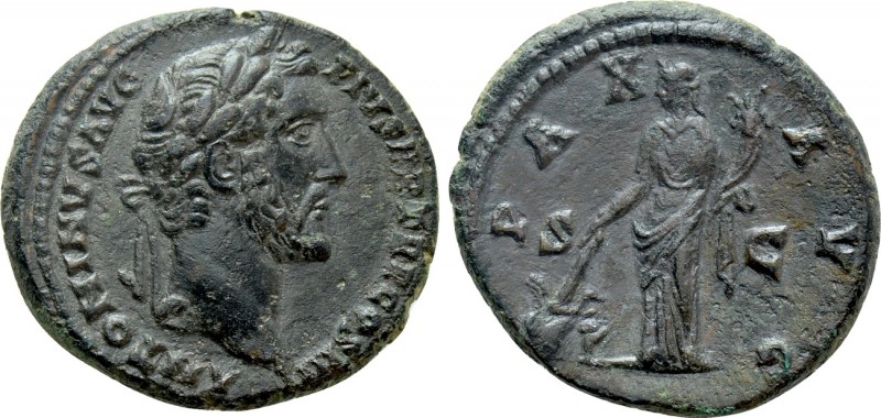 ANTONINUS PIUS (138-161). As. Rome. 

Obv: ANTONINVS AVG PIVS P P TR P COS III...