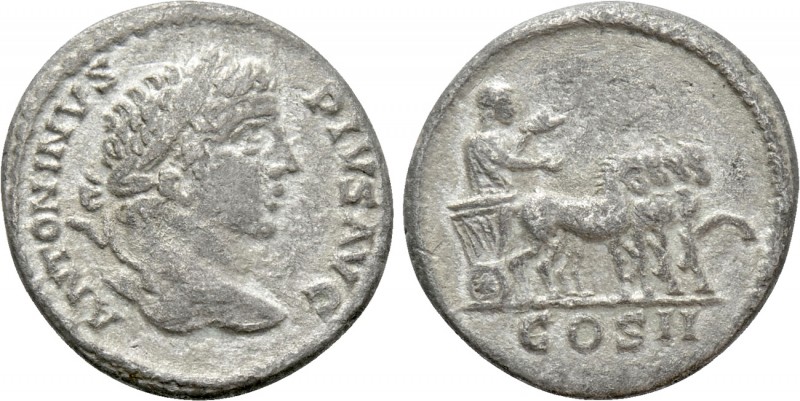 CARACALLA (197-217). Denarius. Rome. 

Obv: ANTONINVS PIVS AVG. 
Laureate hea...
