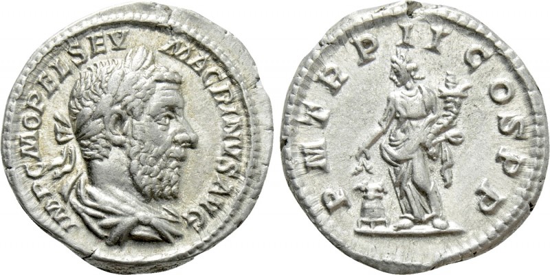 MACRINUS (217-218). Denarius. Rome. 

Obv: IMP C M OPEL SEV MACRINVS AVG. 
La...