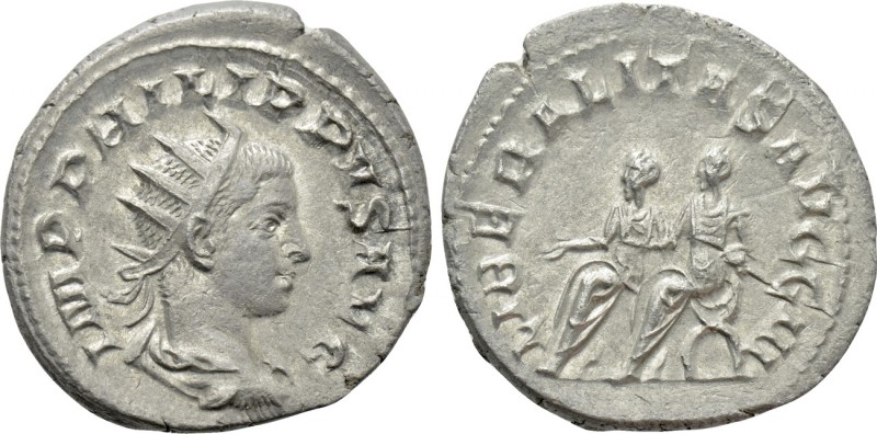 PHILIP II (247-249). Antoninianus. Rome. 

Obv: IMP PHILIPPVS AVG. 
Radiate, ...