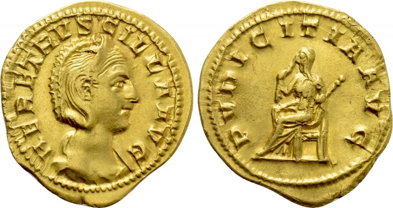 HERENNIA ETRUSCILLA (Augusta, 249-251). GOLD Aureus. Rome.

Obv: HER ERTVSCILL...