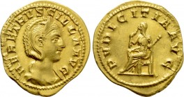 HERENNIA ETRUSCILLA (Augusta, 249-251). GOLD Aureus. Rome.