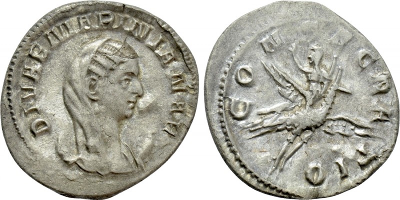 DIVA MARINIANA (Died before 253). Antoninianus. Rome. Struck under Valerian I. ...