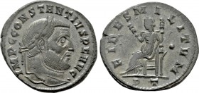 CONSTANTIUS I (305-306). Follis. Ticinum.