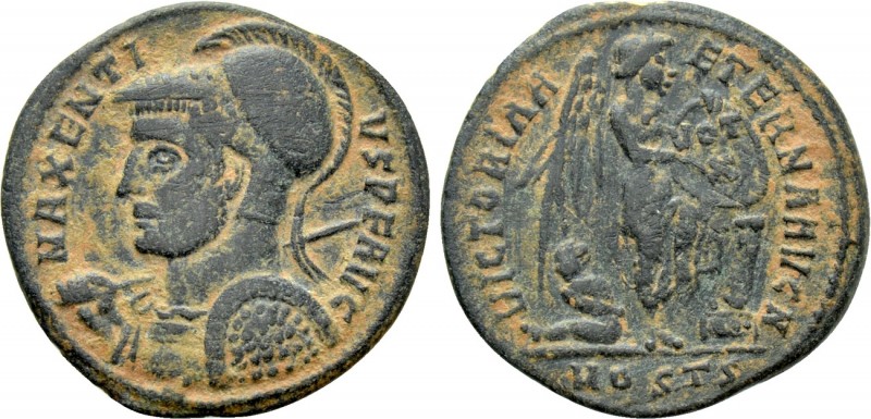 MAXENTIUS (307-312). Half Follis. Ostia. 

Obv: MAXENTIVS P F AVG. 
Helmeted ...