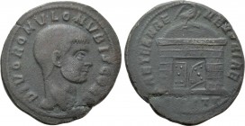DIVUS ROMULUS (Died 309). Follis. Ostia.