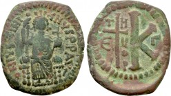 JUSTINIAN I (527-565). Half Follis. Theoupolis (Antioch).