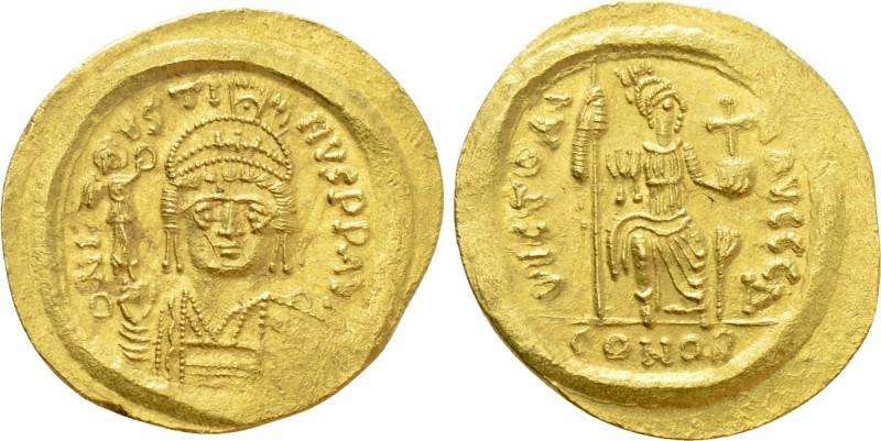 JUSTIN II (565-578). GOLD Solidus. Constantinople. 

Obv: D N IVSTINVS P P AVG...