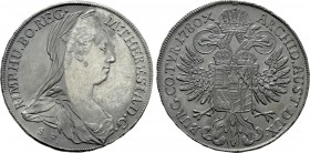 HOLY ROMAN EMPIRE. Maria Theresia (1740-1780). Reichstaler (1780-SF). Günzburg restrike, struck 1783-1795.