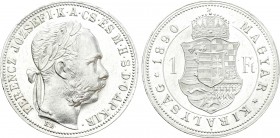 HUNGARY. Franz Joseph I (1848-1916). 1 Forint (1890-KB). Kremnitz.