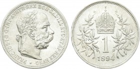 HUNGARY. Franz Joseph I (1848-1916). 1 Krone (1894). Vienna.