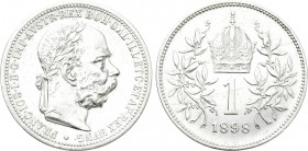 HUNGARY. Franz Joseph I (1848-1916). 1 Krone (1898). Vienna.