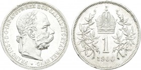 HUNGARY. Franz Joseph I (1848-1916). 1 Krone (1900). Vienna.