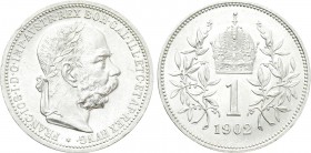 HUNGARY. Franz Joseph I (1848-1916). 1 Krone (1902). Vienna.