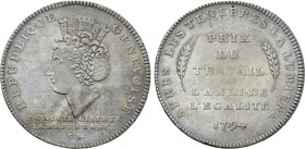 SWITZERLAND. Republic of Geneva. Taler or Genevoise of 10 Decimes (1794-TB).
