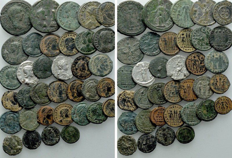 Circa 36 Roman Coins. 

Obv: .
Rev: .

. 

Condition: See picture.

Wei...