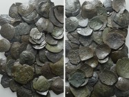 Circa 100 Late Byzantine Coins; Many Scarer Types of Thessalonica etc.