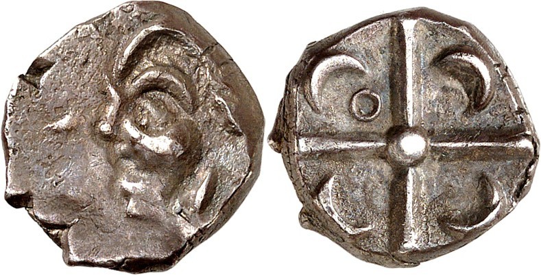 GALLIEN. 
LONGOSTALETES (im Languedoc). 
anonym. Drachme (118/74 v.Chr.) 3,49g...
