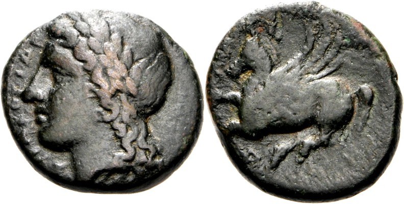 SIZILIEN. 
SYRAKUS (Siracusa). 
3.&nbsp;Republik 336-317 v. Chr. AE-Hemilitron...
