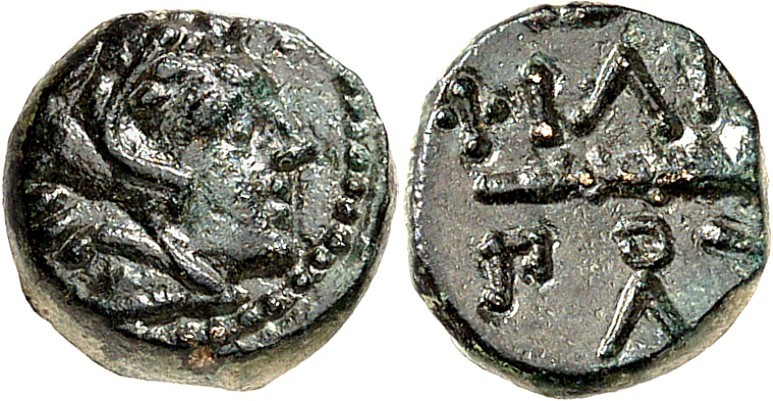 MAKEDONIEN. 
KÖNIGREICH. 
Philippos V. 221-179 v. Chr. AE-Chalkus 11mm 1,49g, ...