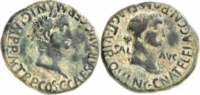 SPANIEN. 
CARTHAGO NOVA. 
Augustus (27 v.Chr.-14 n.Chr.). AE-As 27/26mm 9,21g Duumviri quinquennales Gnaeus Atellius Flaccus und Gnaeus Pomponius Fl...