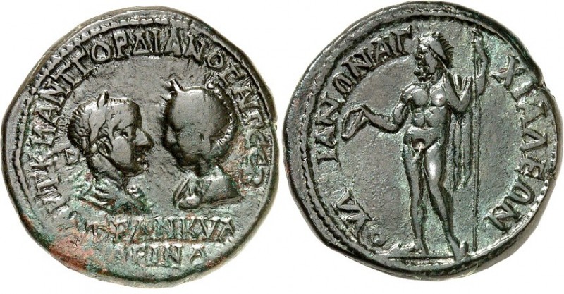 THRAKIEN. 
ANCHIALOS (Pomorije). 
Gordianus III. mit Tranquillina 241-244. AE-...