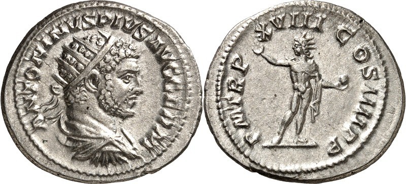 RÖMISCHES KAISERREICH. 
CARACALLA, Augustus 198-217. Antoninian (215) 4,81g. Bü...