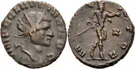 RÖMISCHES KAISERREICH. 
CLAUDIUS II. Gothicus 268-270. AE-Antoninian 2,84g, Rom, 8.&nbsp;Off. Kopf m. Strkr. n.r. IMP C CLAVDIVS AVG&nbsp;/ M[ARS]&nb...