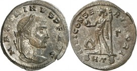 RÖMISCHES KAISERREICH. 
MAXIMINUS II. Daia, Augustus 310-313. Bi-Follis 24/23mm (312) 4,33g, Thessalonica, 3.&nbsp;Off. Kopf m. Lkr. n.r. MAXIMINVS P...
