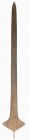 AFRIKA. 
AFRIKANISCHES EISENGELD. "Liganda" oder Ngbele, Eisenspeerspitze der Turumba (Barumbu), Kongo, Wucherform der Topoke in Lomani 150cm x 24,5c...