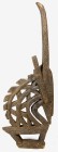 AFRIKANA. 
MALI. 
BAMBARA (BAMANA). Tyi Wara, abstrahierte Antilopenmaske, stilisierter Antilopenkopf, H.58cm. . 

dunkelbraune Patima