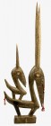 AFRIKANA. 
MALI. 
BAMBARA (BAMANA). Tyi Wara, Antilopen - Kopfaufsatz. Kunstvoll geschnitzte stilisierte Antilope mit geringeltem Gehörn, lange Spit...