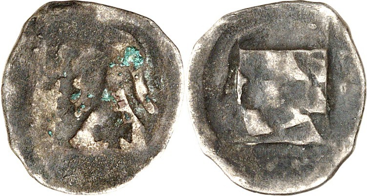 Bayern. 
Stefan II. 1347-1375. Vierschlagfennig 0,57g München. Mönchs-Brb. mit ...