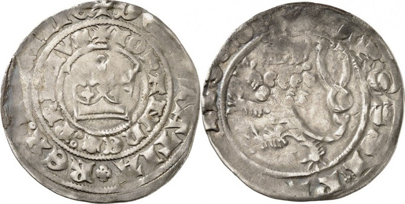Böhmen. 
Johann von Luxemburg 1310-1346. Prager Groschen 3,27g. Krone in doppel...