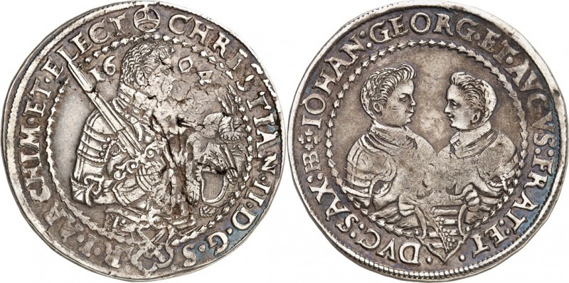 Sachsen-Albertinische Linie, nach 1547 Kurlinie. 
Christian II., Johann Georg I...