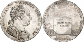 Bayern. 
Maximilian I. Joseph (1799-)1806-1825. Konv.-Taler 1818 Verfassung. AKS 59, J. 15, Th. 45. . 

vz+