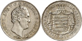 Sachsen, Königreich. 
Friedrich August II. 1836-1854. 1/6 Taler (5 Neugroschen) 1846 F. AKS&nbsp; 104, J.&nbsp; 84. . 

kl.Kratzer, vz