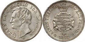 Sachsen, Königreich. 
Johann 1854-1873. 1/6 Taler 1871B. AKS&nbsp; 142, J.&nbsp; 113. . 

vz