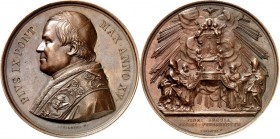 EUROPA. 
ITALIEN-Kirchenstaat. 
Pius IX. 1846-1878. ROM. Jahresmedaille An. XV (1860/61) (v. I. Bianchi) KATHEDRA VON BERNINI. a. d. Enzyklika "Sing...