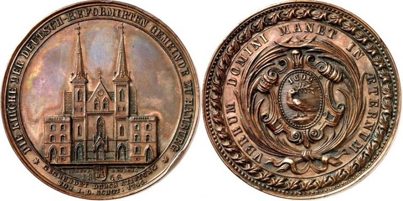 ARCHITEKTUR. 
DOME, MÜNSTER, KIRCHEN, KAPELLEN. 
HAMBURG. Kirche d. dt.-reform...