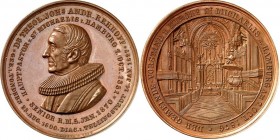 ARCHITEKTUR. 
DOME, MÜNSTER, KIRCHEN, KAPELLEN. 
HAMBURG. St. Michaeliskirche. Medaille 1876 (b. H. Lorenz und Sohn) a. d. 25jährige Jubiläum des Ha...