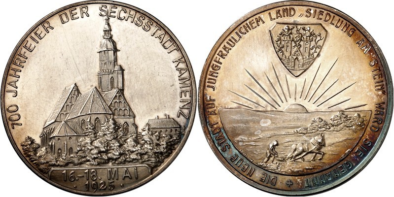 ARCHITEKTUR. 
DOME, MÜNSTER, KIRCHEN, KAPELLEN. 
KAMENZ. St. Marien. Medaille ...