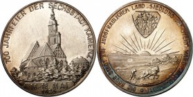 ARCHITEKTUR. 
DOME, MÜNSTER, KIRCHEN, KAPELLEN. 
KAMENZ. St. Marien. Medaille 1925 (L. Chr. Lauer) 700-Jahrfeier der Sechsstadt Kamenz. Ansicht d. K...