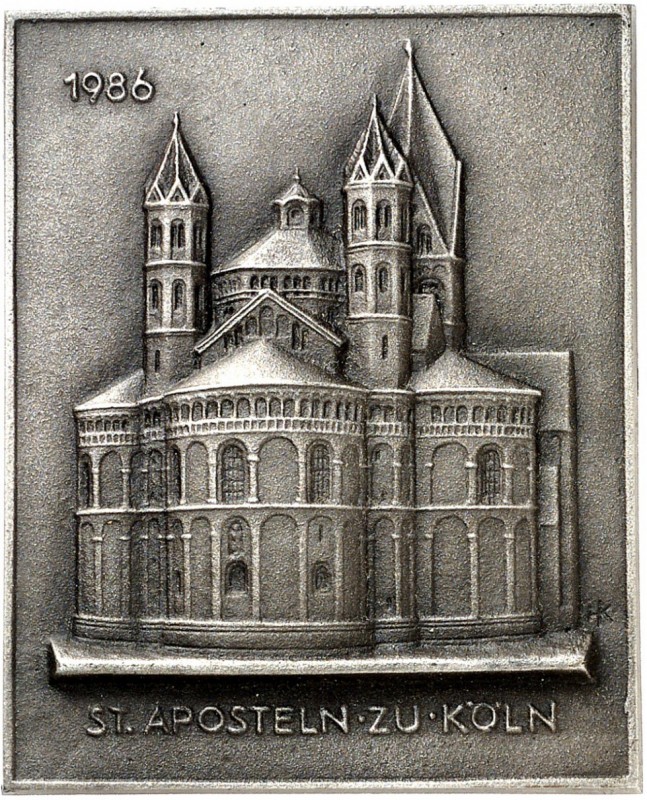 ARCHITEKTUR.
DOME, MÜNSTER, KIRCHEN, KAPELLEN.
KÖLN. St. Aposteln. Plakette 19...