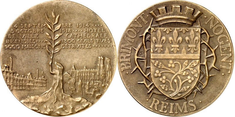 ARCHITEKTUR. 
DOME, MÜNSTER, KIRCHEN, KAPELLEN. 
REIMS. Kathedrale. Medaille 1...