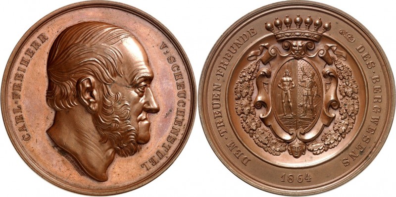 PERSONEN. 
MONTANIST. 
SCHEUCHENSTUEL, Carl Frh. von *1792 +1867. Medaille 186...