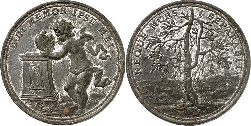 FREUNDSCHAFT, LIEBE, EHE. 
EHE. 
HOCHZEIT. Medaille o.J. (18. Jh.) (v. P.H. Mü...